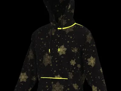 Christmas male hoodie 3D model