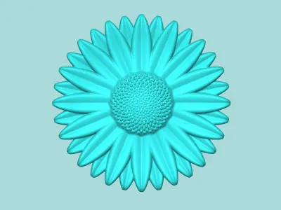 Sunflower 10 - Silicone Mold Maker - Template 3D print model