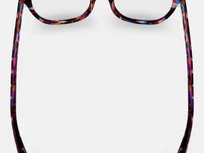 Elodie Eyeglasses in Pink Robin Tortoise 3D model