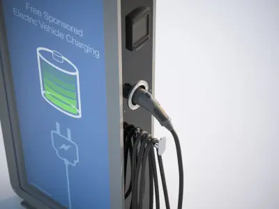 Street car charger 3D model