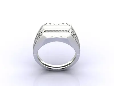 Print Ready STL 3DM  Gents Rings Diamond Men Ring  3D print model 163