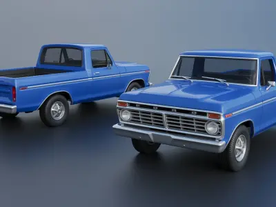 F-100 1973 3D print model