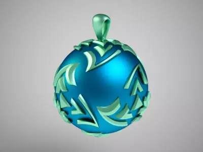 Twisted Sphere Necklace 3D print model