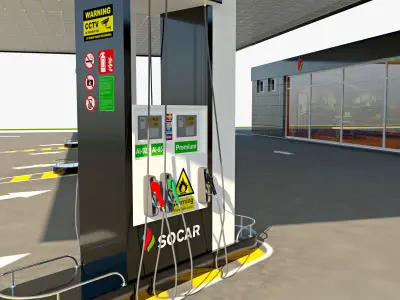 Socar station 3D model