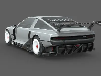 Hyundai N Vision 74 Low-poly 3D model from CGTrader