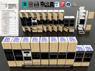 Parametric Resizable Cabinet Full Collection No 1