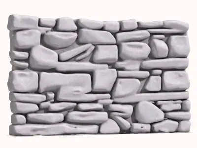 Old Stone Wall Architectural Module 3D print model