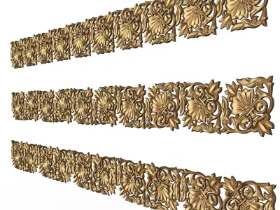 Ornament Element Molding 034 Low-poly 3D model