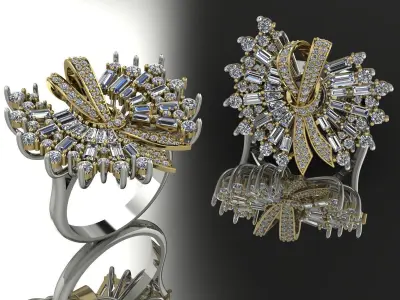 Jewelry Ring Gold 3D print model