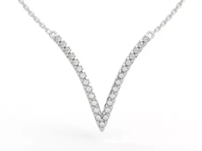 Diamond V Necklace Pendant 3D print model
