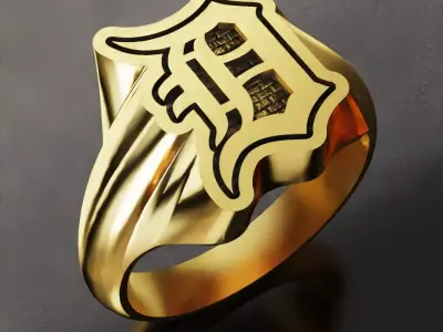 Detroit Tigers Baseball Fans Rings 3D Print Models 3D print model