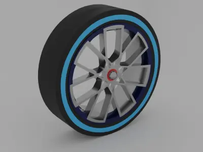 Bugatti GT Wheel 3D print model