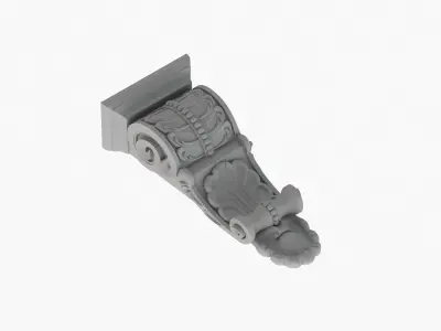 Scroll Corbel 50 - 3D Printable 3D model