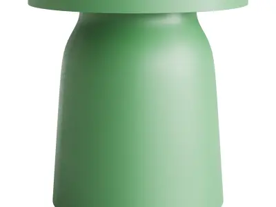 scandinavian small round coffee table 3D model