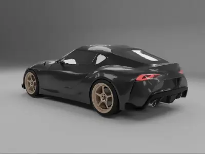 Toyota Supra A90 without interior 3D model