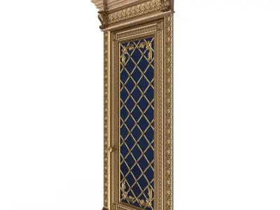 Carved Door Classic 01302 Wood Low-poly 3D model