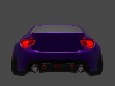 Subaru BRZ and Toyota GT86 Drift JDM Game Ready 3D print model