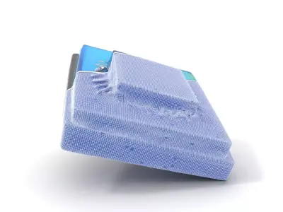 Iridescent Chip model pack Low-poly 3D model