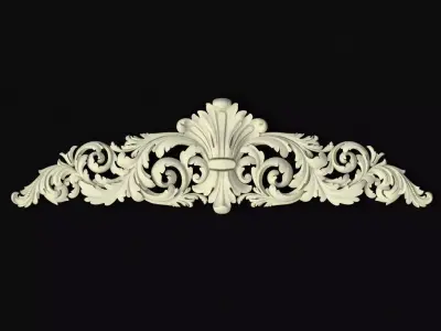 Central decor ornament for furniture 3D model 692
