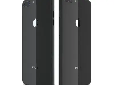 Apple iPhone 8 Plus Space Gray 3D model