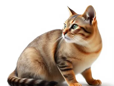 Realistic Bengal Cat 3D Model Pack Low-poly 3D model