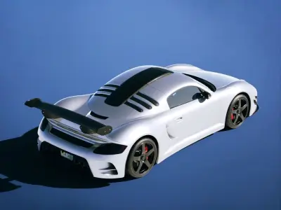 RUF CTR3 Clubsport 2012 Low-poly 3D model
