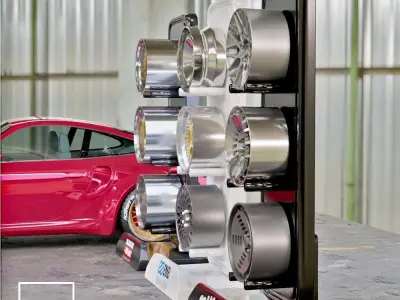 WHEEL STAND FOR DIORAMA - RC AND DIECAST  1-64 1-18 and 1-24 3D print model