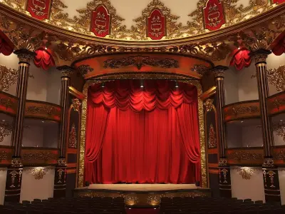 Classic Theatre 2 Low-poly 3D model