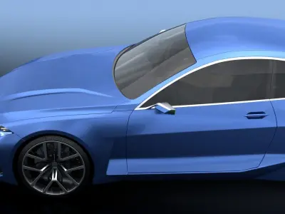 concept coupe 3d model Low-poly 3D model