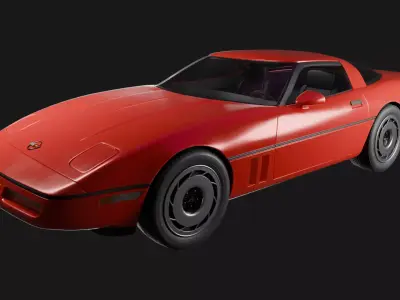 1984 C4 Chevrolet Corvette 3D model