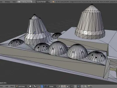 hamam building Low-poly 3D model