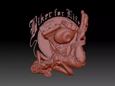 Biker for life  3D print model
