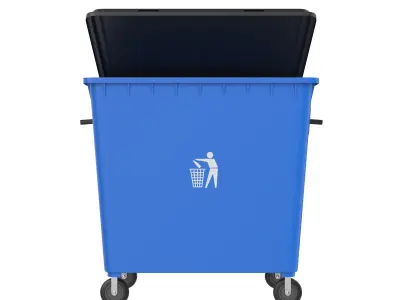 Trash Bin Low-poly 3D model