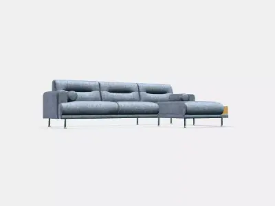 LANGARYD 3-seat sofa w chaise longue right Low-poly 3D model