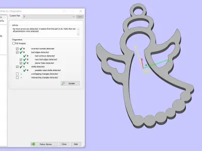 angel pendant 3D print model