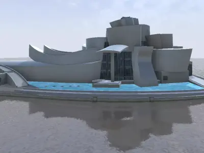 Guggenheim Museum Bilbao Low-poly 3D model