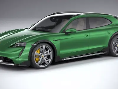 Porsche Taycan Turbo S Cross Turismo 2021 3D model