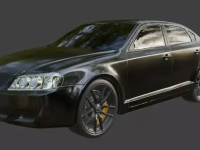 black car animation 3D model