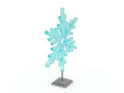 Snowflake decor Low-poly 3D model