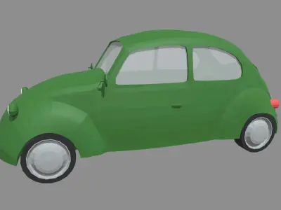 Low Poly Classic Car 01 Low-poly 3D model