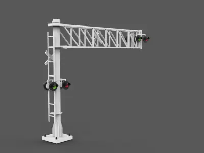 Railroad Crossing  3D model