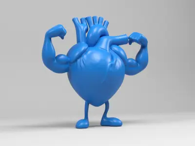 Strong heart 3D print model
