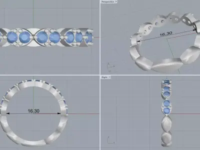 ring woman  3D print model 113