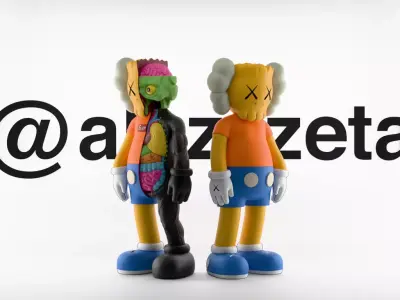 Kaws Bart Simpson x Bart Simpson Flayed Open Textured Low-poly 3D model