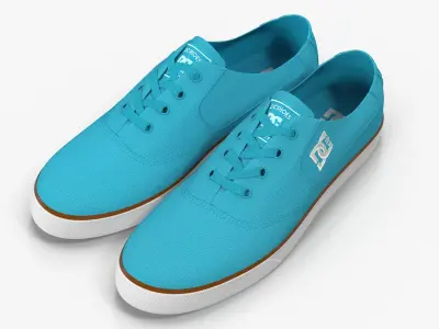 DC Shoes - Flash TX - Turquoise Low-poly 3D model