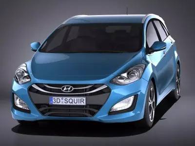 Hyundai i30 Wagon 2014 VRAY 3D model