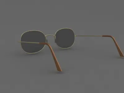 Glasses gold 3D model