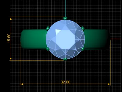 GOLD DAIMOND RING  PANDANT 3D PRINTABLE MODAL  3D print model