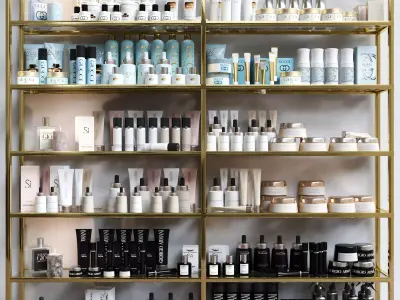 A set of premium cosmetics for a beauty salon 3D model