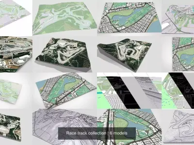 Race track collection 3D Model Pack